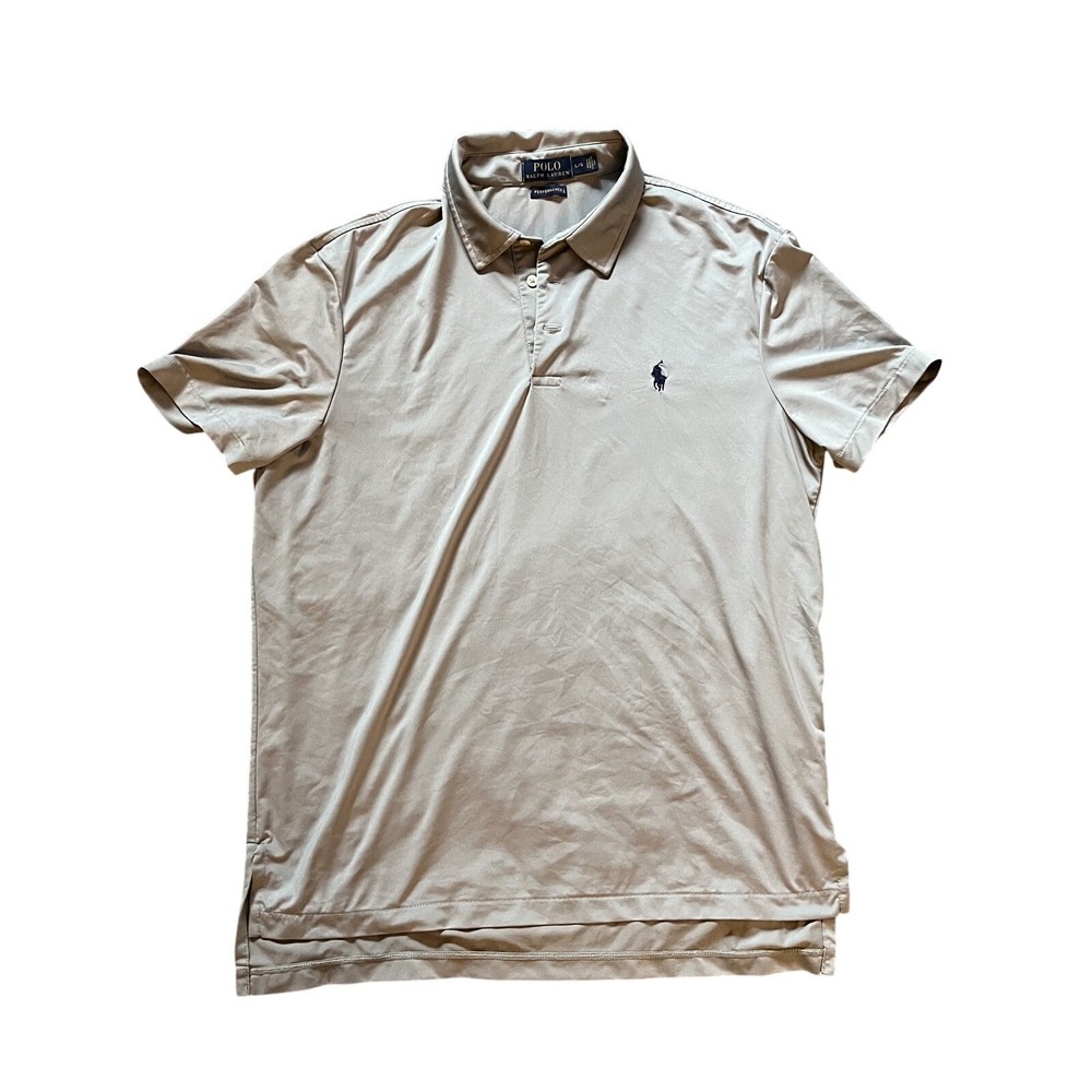 Vintage Large Ralph Lauren Polo Performance Shirt Mens Large Gray Golf